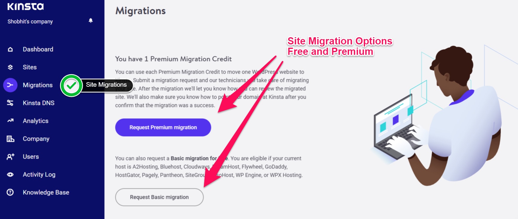 Kinsta Managed WordPress Hosting Site Migrations