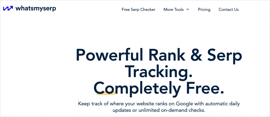 whatsmyserp free rank tracker seo tool