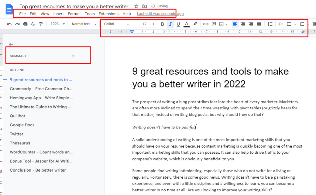 tools for content writers