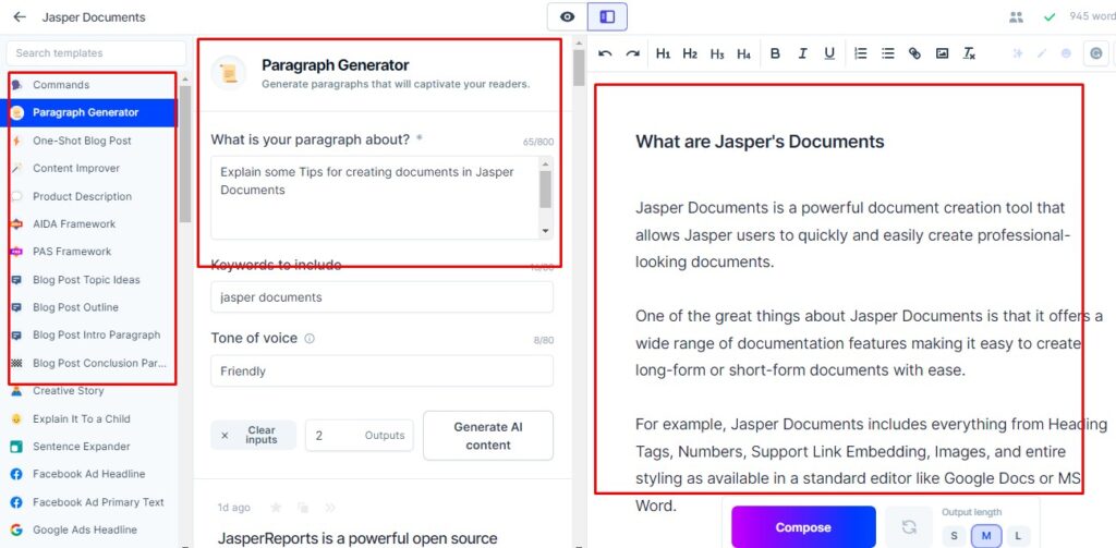 Jasper Documents