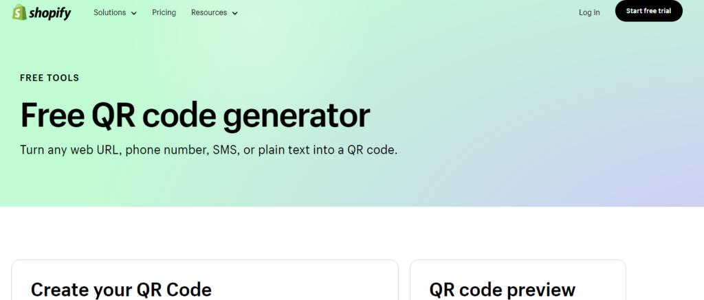 Shopify’s QR Code generator -Best  QR Code Generator Online